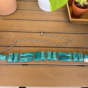 Turquoise Statement Link Belt